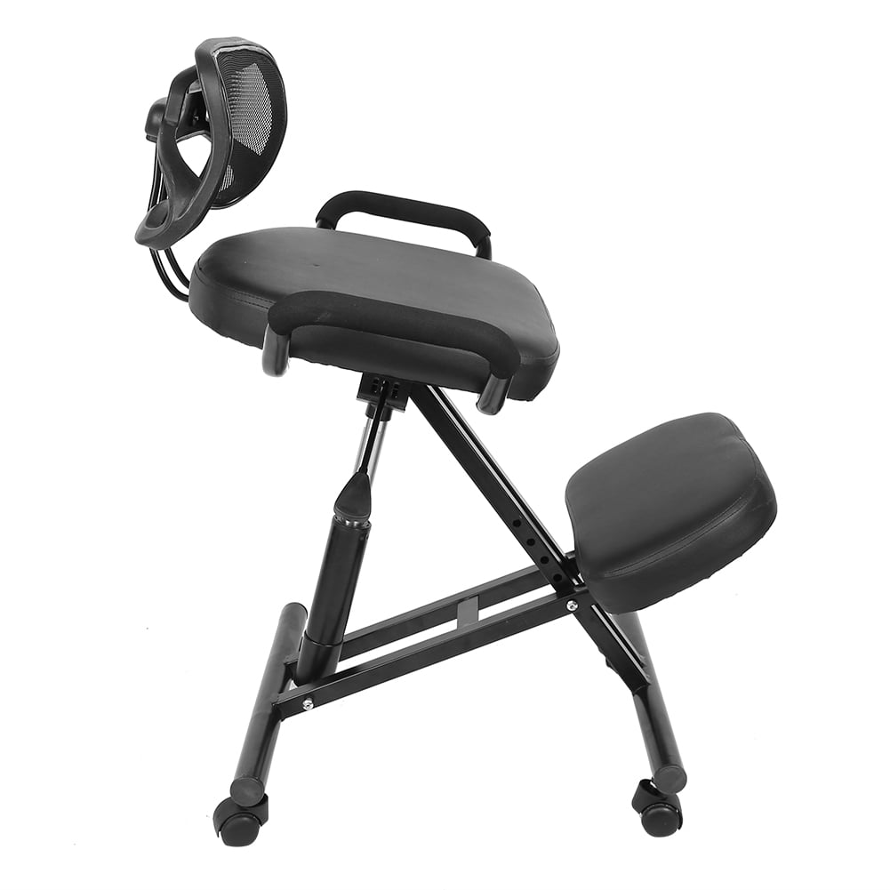 Hilitand Ergonomic Kneeling Chair Adjustable Posture Correction Knee Stool  with Back Support 