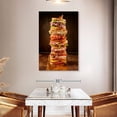 thumbnail image 3 of Elephant Stock Sandwich Stack Wall Art - Vertical Canvas Wall Art - Dining Room Wall Decor - Food And Drink Canvas - Orange And Brown Decor - 32" x 48", 3 of 8