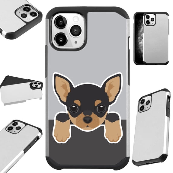 Compatible with iPhone 12 Pro Max Hybrid Fusion Guard Phone Case Cover (Cute Dog Chihuahua)