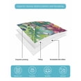 thumbnail image 4 of Full Size Quilt Bedding Set, Tropical Plant Reversible Summer Quilt 3 Pieces, Summer Watercolor Botanical Palm Leaf Plaid Lightweight Bedspreads Coverlets with 2 Pillow Shams for All Seasons, 4 of 5