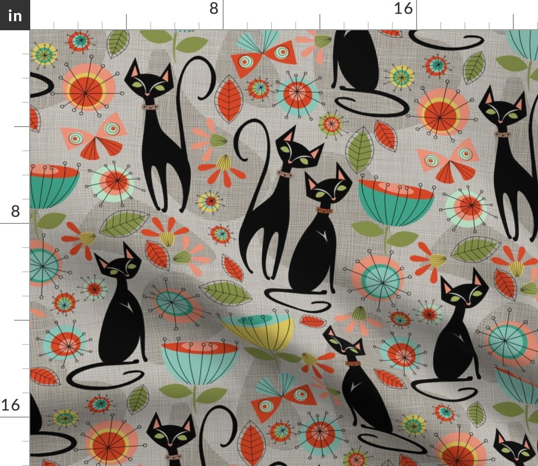 Cats Rule Cat-astrophic Cat Paws Cotton Fabric     1/2 Yard    #34180107 
