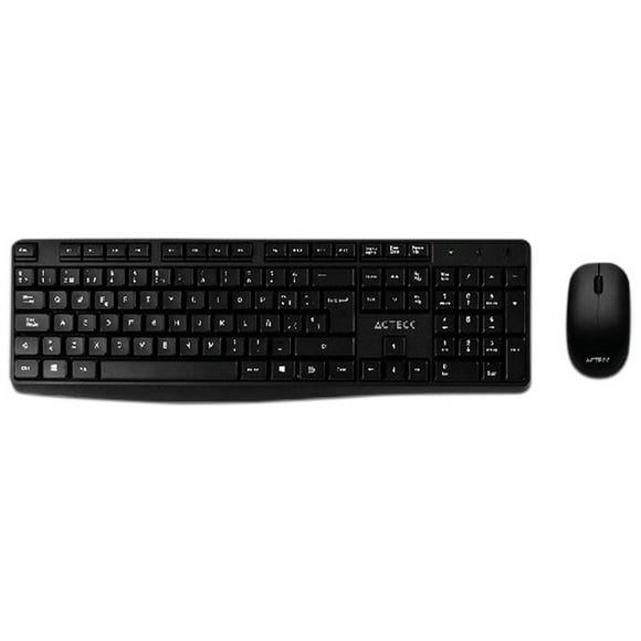 Teclado y Mouse Inalámbrico Acteck KT25 AC-931755 USB Color Negro
