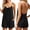#002 Black, variant on Linen Rompers for Women Casual Sleeveless Short Overalls Spaghetti Strap Shorts Jumpsuit with Pockets (Brick Red,S)