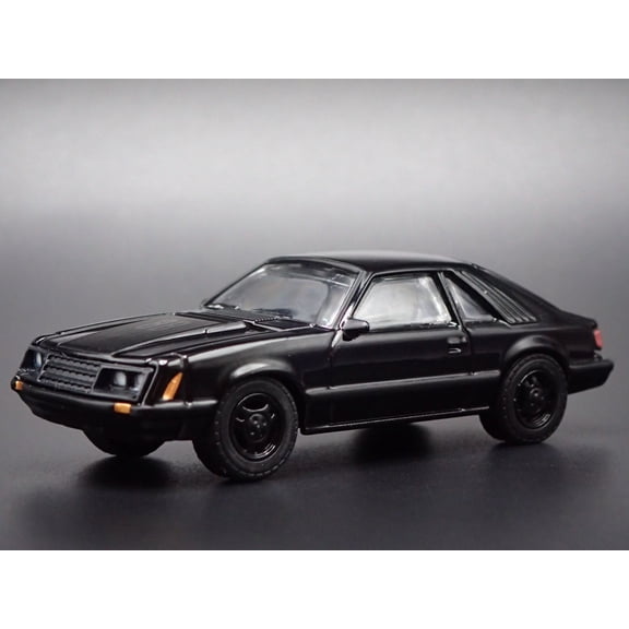 Open Box 1979 79 FORD MUSTANG FASTBACK BLACK 1:64 SCALE COLLECTIBLE DIECAST MODEL CAR
