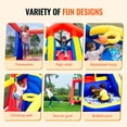 thumbnail image 4 of KFFKFF Bouncy Inflatable Castle, Superior Outdoor Trampoline Playhouse, Jumping Bouncer Incorporating Blower, Slide, and Carry Bag, Ideal for Children Aged 3-8 Years， Dimensions 131x133x91 inch, 4 of 9