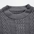thumbnail image 5 of Hinvhai Mock Neck Sweater Winter Men's Warm Merino Pure Wool Knitted Dark Gray 8(XL), 5 of 6