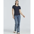 thumbnail image 6 of Real Essentials 4 Pack: Women's Ribbed Knit Short Sleeve Crew Neck T-Shirt (Available in Plus), 6 of 6
