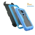 thumbnail image 2 of for 5.7" Motorola Moto G6 Play, Moto G6 Forge Hybrid Belt Clip Shock Resisant Holster Rotatable Kickstands Soft Silicon Absorber Rugged Defender Cover Dual Layers Armor Bumper Clear Hard Case Blue, 2 of 4