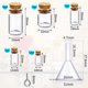 thumbnail image 2 of Botellas de vidrio Sherli, 45 unidades, pequeñas, con tapones de corcho, 0,5 a 10 ml, 2 of 7