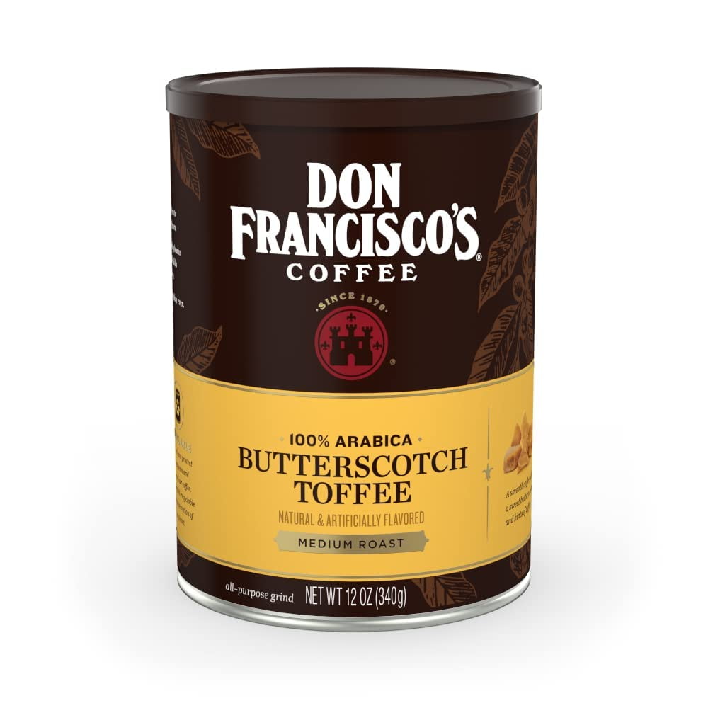 Don Francisco's Coffee Butterscotch Medium Roast Ground Coffee (6 Pack), 12 oz