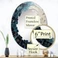 thumbnail image 3 of Designart "VORTEXs Celestial II" Abstract Spirals Round Wall Mirror - Modern Oval Printed Decorative Oversized Mirror - Multiple Color Options, 3 of 4
