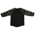 thumbnail image 3 of Hat and Beyond Kids Plain Raglan Baseball T-Shirt with 3/4 Sleeve, 3 of 4