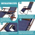 thumbnail image 3 of Tela de reemplazo para silla Queekay con 4 cuerdas elásticas en color azul, 3 of 7