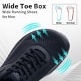 thumbnail image 6 of AHUSIR Mens Running Shoes Wide Toe Box Athletic Tennis Sneakers Arch Support Orthotic Walking Shoes Width Fashion Sneaker Gym Workout Casual for Foot Pain Relief, Size 8-13, 6 of 11