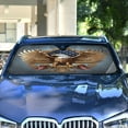 thumbnail image 4 of ALAZA Eagle with Flag Windshield Sun Shade Car Foldable Sun Visor Block UV Rays Protector 55"x27.6", 4 of 8