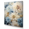 thumbnail image 2 of Designart "Blooming Mums In Muted Blue And Beige Minimalism I" Mums Canvas Prints, 2 of 7