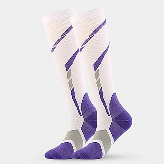 Blczomt 1 Pairs Athletic Womens Socks Over The Knee High Compression Socks Long Soft Yoga Sock