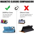 thumbnail image 5 of for iPhone 14 Plus Wallet Case, [Butterfly & Flower Embossed] Leather Wallet Case Flip Protective Phone Cover with Card Slots and Kickstand for iPhone 14 Plus 6.7" (Blue), 5 of 13