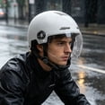 thumbnail image 6 of Ventilated Electric Scooter With Flip Up Clear Visor Lightweight Shock Absorbing Safety Hard Hat For E Bike Moped Motorcycle Commute Rainy Outdoor Riding Gear, 6 of 6