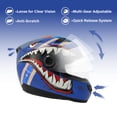 thumbnail image 3 of TCMT DOT Full Face Helmet for Kids & Youth Flip Up Visor for Motorcycle Atv Mx Motocross Offroad Street Dirt Bike Blue Youth M Size, 3 of 12
