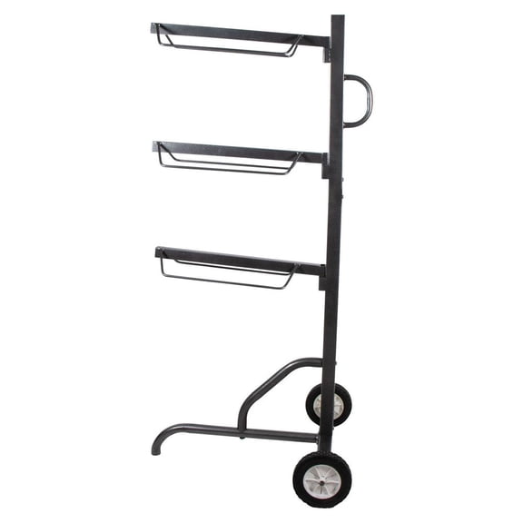 Easy-Up Pro Series 3 Tier Saddle Rack | Heavy Duty Wheels | Removable Racks