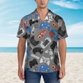 thumbnail image 5 of Uemuo Video Game Printed Regular Fit Short Sleeve Casual Hawaiian Shirt for Men,Aloha shirt,Tropical shirt,Floral print shirt,Vacation Beach shirt-Large, 5 of 9
