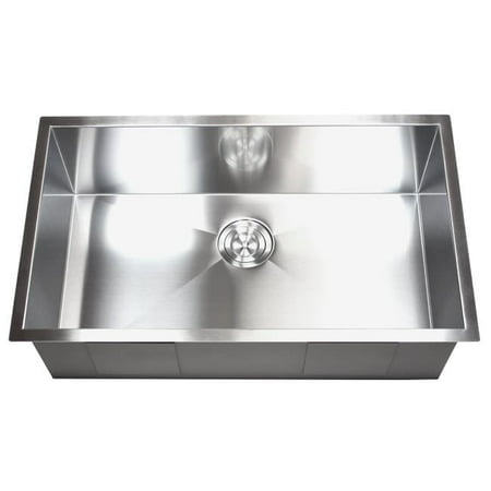 Contempo Living Inc 30-inch Stainless Steel  Single Bowl Undermount Zero Radius Kitchen Sink 16 (Best Gauge For Kitchen Sink)