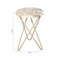 thumbnail image 3 of Design Living Gold Stainless Steel Side Table With An Agate Round Top, 3 of 4