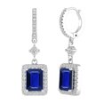 thumbnail image 3 of Sterling Silver with Blue Sapphire and White Topaz Dangle Earring, 3 of 3