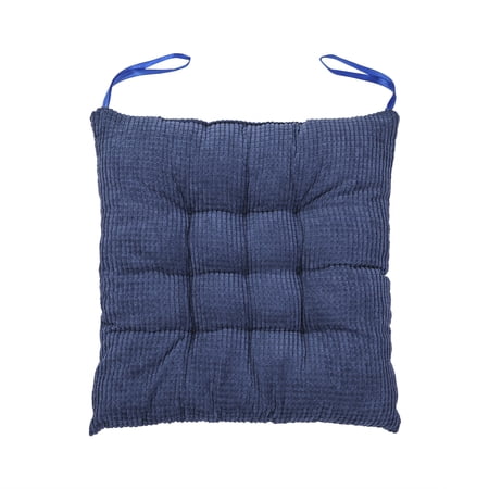 Corduroy Chair Cushion with Ties Soft Floor Cushion Reading Nook Comfortable Square Seat Cushion for Adult Kid 15.7x15.7 Inch