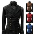 thumbnail image 3 of Joernso Casual Men Waistcoat Stand Collar Solid Color Double Breasted Slim Fit Vest for Working, 3 of 7