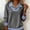 Gray, variant on Long Sleeve Shirts for Women Oversized Turtleneck Solid Color Women'S Clothing Lightweight Loose Fit Button Spring Tops Work Blouses for Women