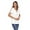 White, variant on White Mark Women's Keyhole Neck Short Crisscross Sleeve Top