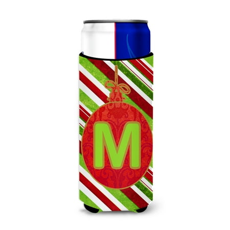 

Carolines Treasures CJ1039-MMUK Christmas Oranment Holiday Monogram Initial Letter M Ultra Beverage Insulators for slim
