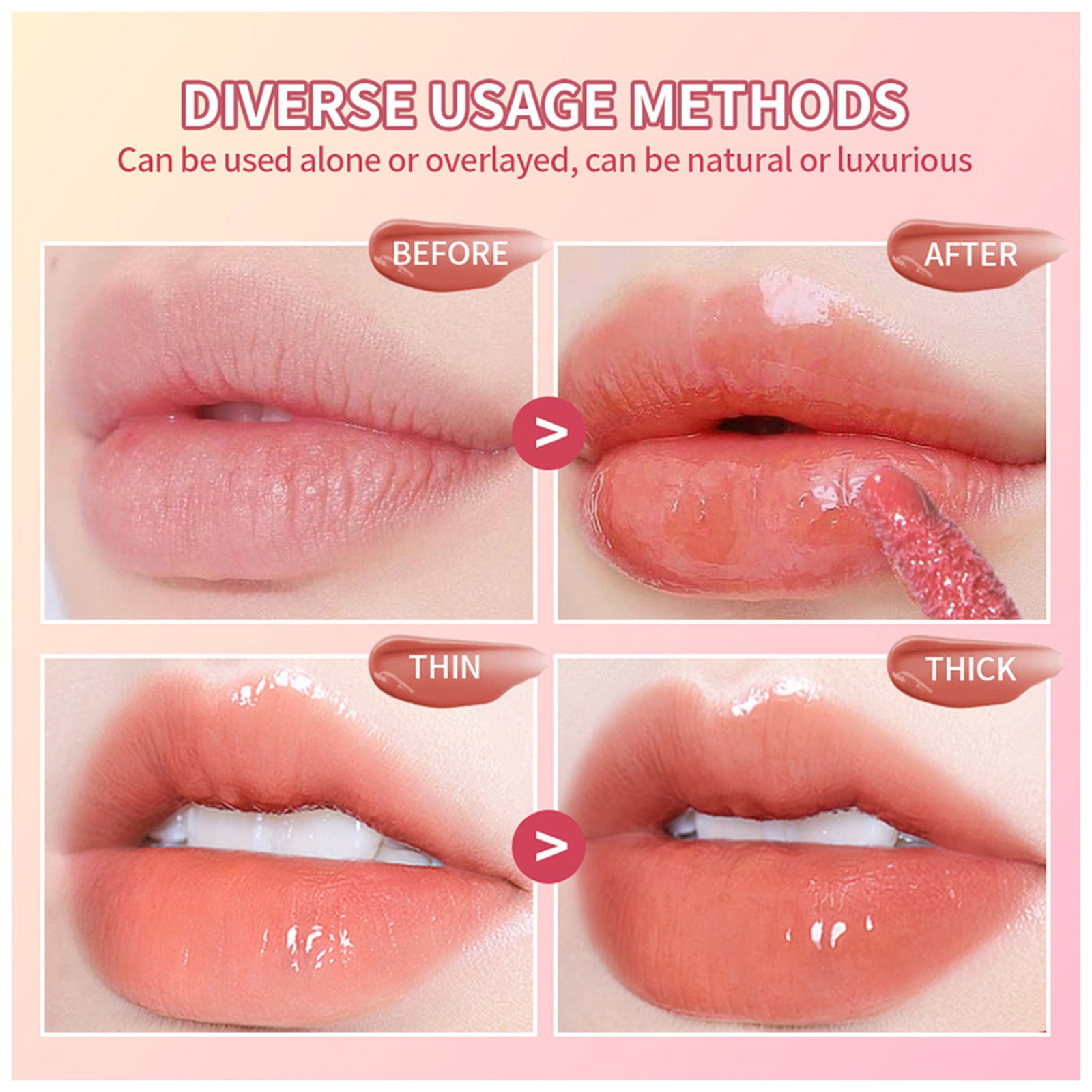 Lip Gloss with Glitter inside Moi Cushion Makeup Natural Makeup Lip Gloss Girls Clear10-12 Vintage Lip Gloss Lip Gloss for Kids Sparkly Lip Gloss Lip Gel Pads Lip Makeup Lip Gloss Organic