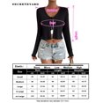 thumbnail image 6 of Women's Tie Front Long Sleeve Rib Knit Shrug Sweaters Cardigan Crop Top, 6 of 6