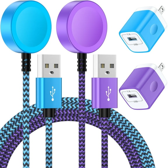 iWatch Charger Stand,HopePow 2pack Charger Block with 3FT Magnetic Wireless Portable iWatch Charger Stand Adapter Plug & USB Super Fast Charging Pad Cable Compatible with Apple Watch Charger Cord