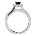 thumbnail image 2 of Aonejewelry 1.50 Carat Halo Black-Diamond Engagement Ring In 14k White Gold, 2 of 3
