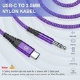 thumbnail image 3 of Cable auxiliar de audio USB tipo C a 3,5 mm Sweguard de 1,8 m de largo, 3 of 7