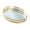 Circular-S, variant on Golden Glass Makeup Tray Decorative Bathroom Organiser Metal Trim Cosmetic Perfumes Display Storage Solution