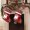 Red #2, variant on Vaidha Christmas Stocking Set of 2 | Santa Snowman Deer & Tree Pattern | Medium Red Cloth Hanging Sock for Fireplace Mantel | Holiday Gift Candy Bag for Kids Family