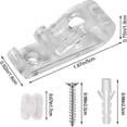 thumbnail image 2 of 2 packs, P hook - transparent clip with chain connector for plastic blinds, screws + plastic pole, 2 of 5