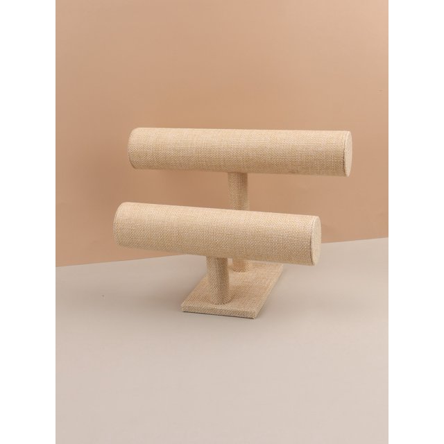 Double Layer Bracelet Display Stand In Black Velvet