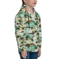 thumbnail image 3 of Haiem Colorful Hawaii Palms Pattern Boys Hoodie, Youth Pullover Hooded Sweatshirt, Kangaroo Pocket Hoodie for Kids Girls -Small, 3 of 6