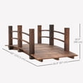 thumbnail image 3 of Outsunny 5FT Wood Garden Bridge, Outdoor Decorative Moon Bridge, 3 of 10