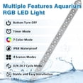 thumbnail image 5 of Driamor 24-Inch RGB LED Aquarium Light with Timer, Adjustable Brightness, 7 Colors, IP68 Waterproof, 5 of 7