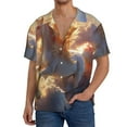 thumbnail image 1 of Fotbe Rainbow Cloud White Horse Camisa Estampada de Manga Corta para Hombre, Casual de Verano, Estilo Playero, Sin Arrugas-3X-Large, 1 of 5