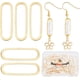 thumbnail image 1 of 50 aros de abalorios chapados en oro de 18 quilates con forma ovalada, anillos de enlace, marcos circulares, dijes y conectores de joyería., 1 of 7