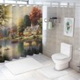 thumbnail image 7 of Pratyus American Scene Painting Quick-Drying Shower Curtain Set for Bathroom with Hooks, Washable Polyester Fiber Fabric Shower Curtain for Bathroom Decoration 69x72, 7 of 7