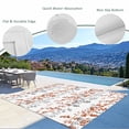 thumbnail image 3 of Orange Grey Botanical Outdoor Rug for Patio/Deck/Porch, Non-Slip Large Area Rug 5 x 7 Ft, Spring Floral Summer Farmhouse Indoor Outdoor Rugs Washable Area Rugs, Reversible Camping Rug Carpet Runner, 3 of 8